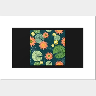 Lily pad pond Posters and Art